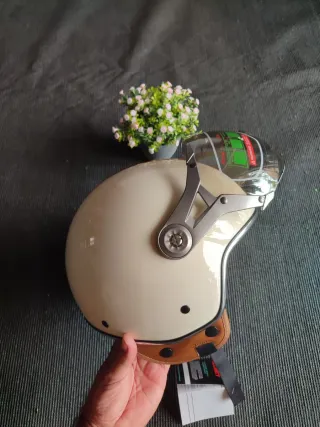 Casco Moto Jet Retro Talla M Tricolor Unisex