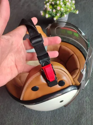 Casco Moto Jet Retro Talla M Tricolor Unisex