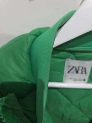 Cazadora Zara Verde Talla S Nueva