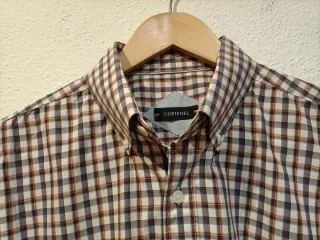 Camisa Cortefiel cuadros manga larga Talla L