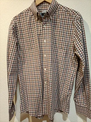 Camisa Cortefiel cuadros manga larga Talla L