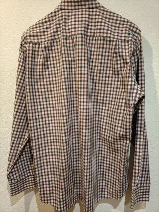 Camisa Cortefiel cuadros manga larga Talla L