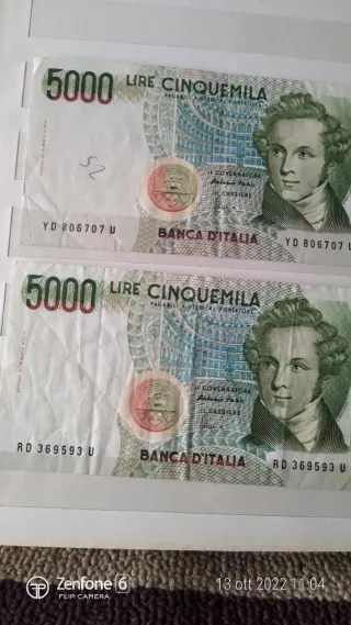 Banconote Italiane e miniassegni banche varie lire