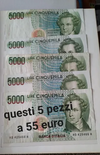 Banconote Italiane e miniassegni banche varie lire