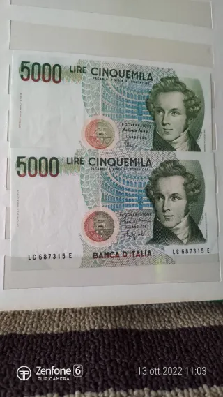 Banconote Italiane e miniassegni banche varie lire