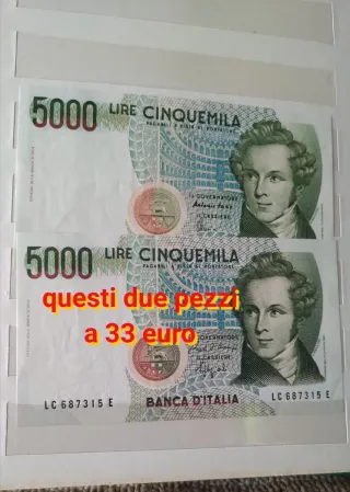 Banconote Italiane e miniassegni banche varie lire