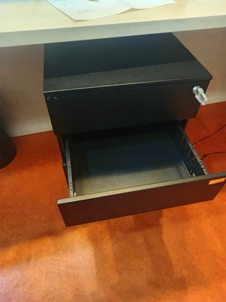 Cajonera de oficina gris/blanca