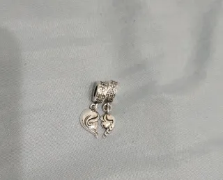 2 Charm Corazón Madre Hija Pulsera Pandora collar