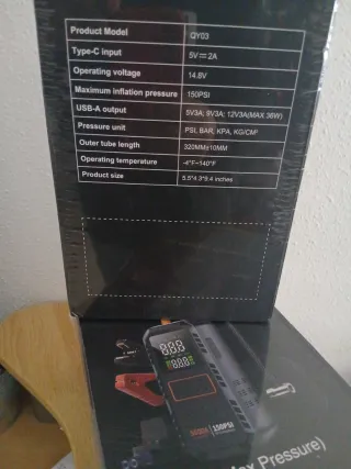 Arrancador Coche 4 en 1 + Compresor