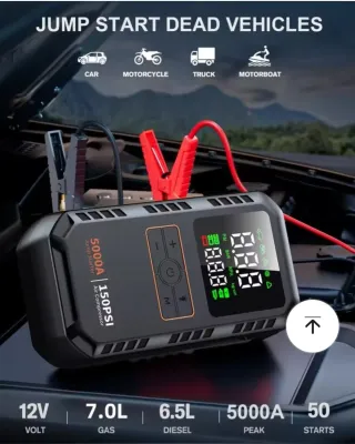 Arrancador Coche 4 en 1 + Compresor