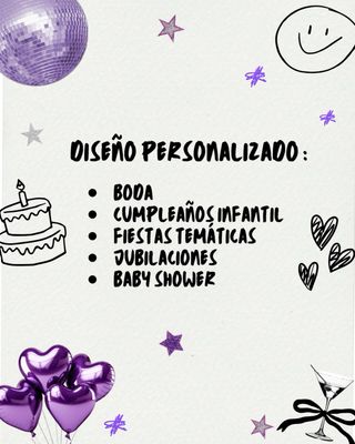 Diseño personalizado para fiestas y eventos