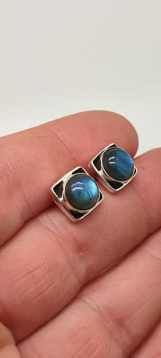 Pendientes de Plata y Labradoritas.