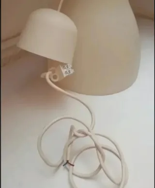 2 Lámparas de techo beige/blancas