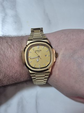 Reloj estilo Nautilus 42mm | Full Dorado