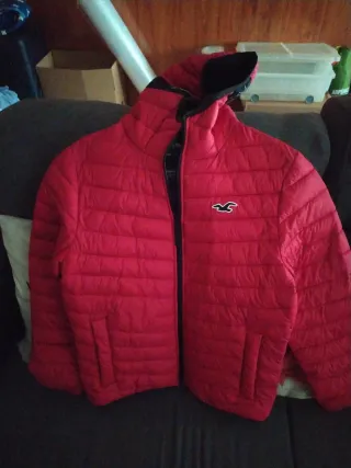 Chaqueta Hollister Roja Hombre
