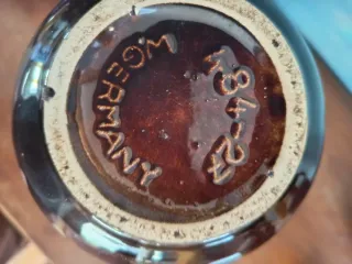 Jarrón W Germany Cerámica Rojo Negro