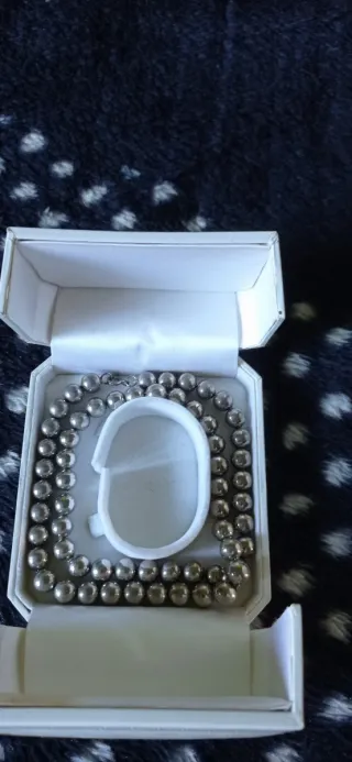 Collar Cuentas Plata