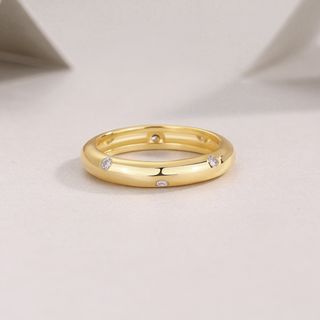 Anillo Stardust con Diamantes Golden Stardust Band
