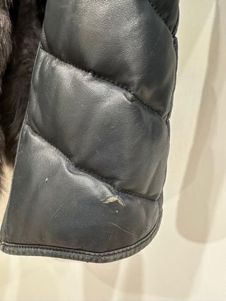 Montone donna pelliccia volpe grigia taglia 42