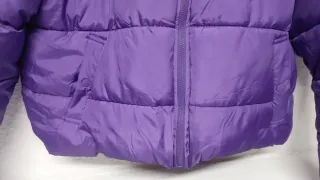 Chaqueta acolchada Stradivarius Morado Talla L