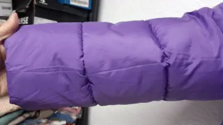 Chaqueta acolchada Stradivarius Morado Talla L