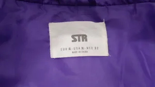 Chaqueta acolchada Stradivarius Morado Talla L