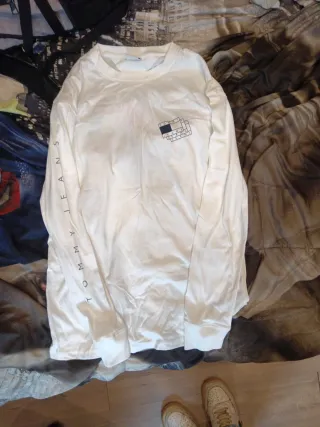 Camiseta Tommy Jeans manga larga blanca