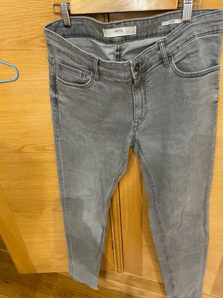 Pantalón vaquero gris Mango Talla L