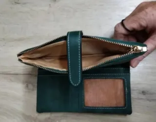 Cartera monedero verde