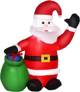 Babbo Natale Gonfiabile luminoso a LED in Polieste