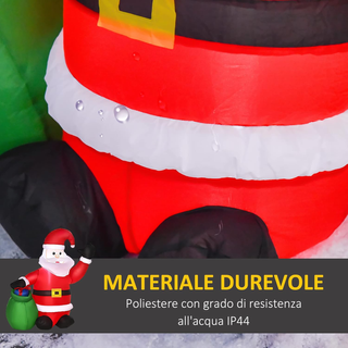 Babbo Natale Gonfiabile luminoso a LED in Polieste