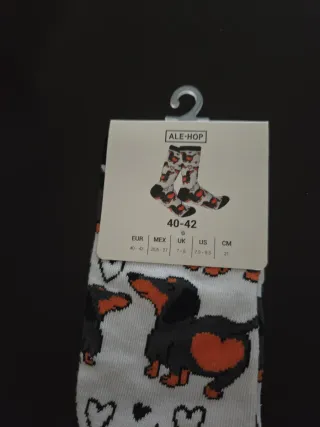 Calcetines ALE-HOP perros salchicha talla 40