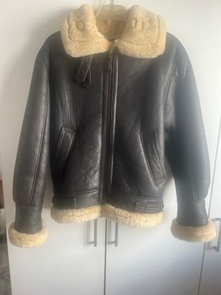 Chaqueta Piel Aviador Marrón