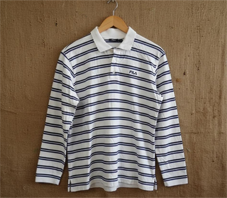 Polo Fila Rayas Manga Larga Talla L