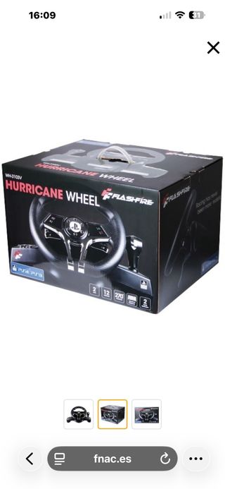 Volante Flashfire Hurricane Wheel PS3/PS4