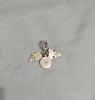 Charm Hermanas niñas Pulsera Pandora collar Plata