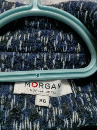 Chaqueta Morgan Mujer Talla 36 Azul/Blanco