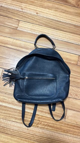 Mochila Coccinelle Negra Piel