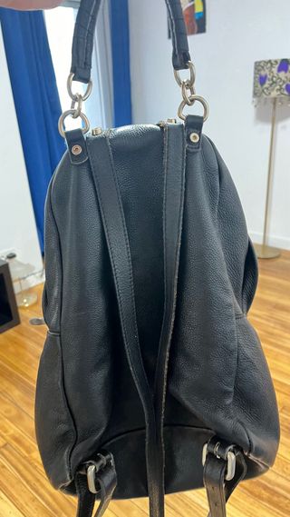 Mochila Coccinelle Negra Piel