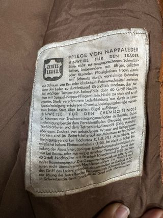 Chaqueta Piel Vintage Marrón Talla S/M