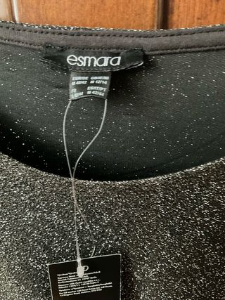 Abito Esmara nero glitter con nodo