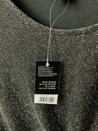 Abito Esmara nero glitter con nodo