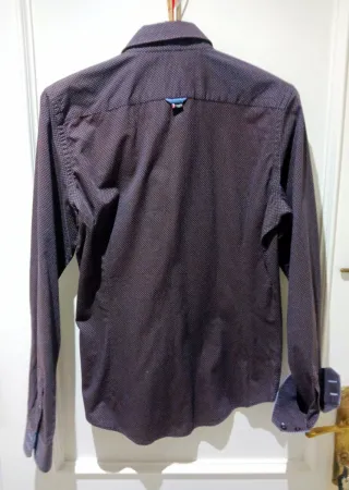 Camisa 7 Camicie Hombre Azul/Marrón