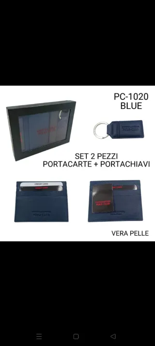 Set 2 pezzi portafoglio + portachiavi Coveri World
