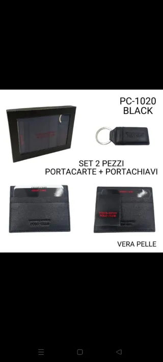 Set 2 pezzi portafoglio + portachiavi Coveri World