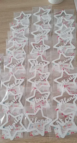 Adornos Navideños Personalizados Madera y Plástico