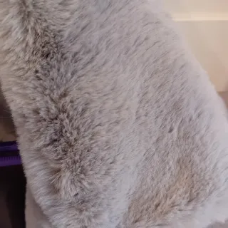 Abrigo pelo gris talla M