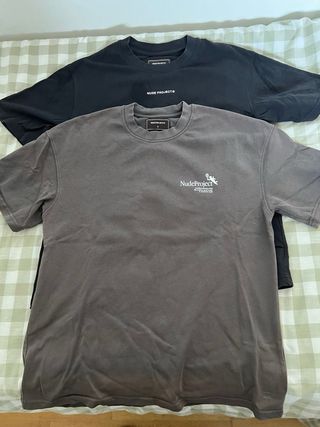 Camisetas Nude Project Talla S (Negra y gris)