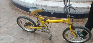 Bicicleta Plegable Amarilla rebajo