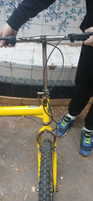 Bicicleta Plegable Amarilla rebajo